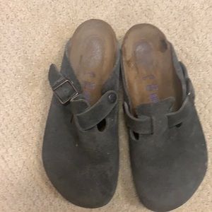 Birkenstock brown suede shoe